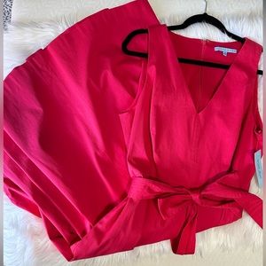 NWT Antonio Melani Stella Twill Hot Pink Dress - Size 12